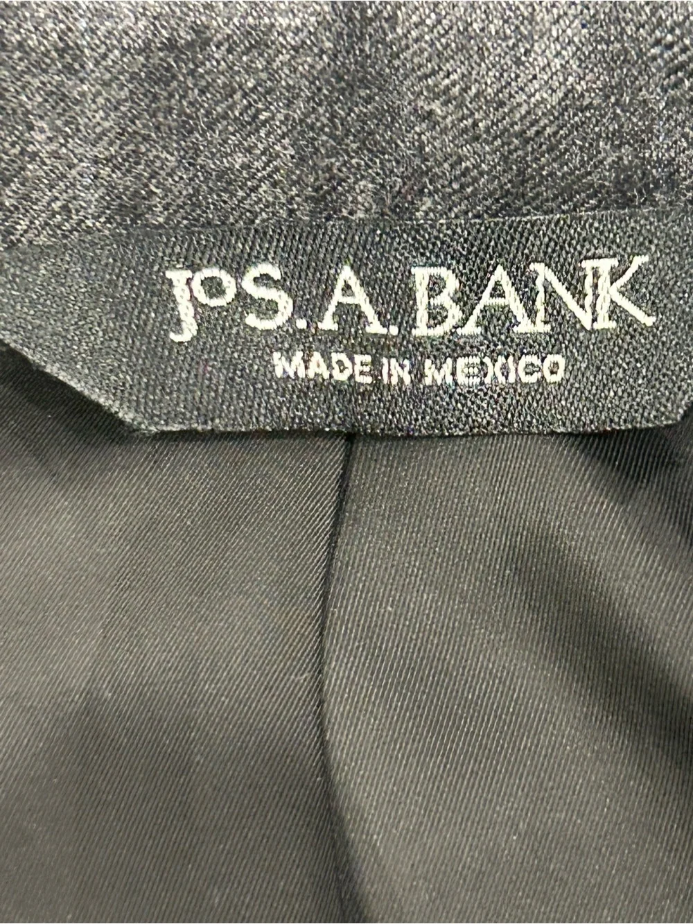 Jos. A. Bank Traveler Men's Gray Windowpane 2PC Suit 100% Wool 42S Formal Office